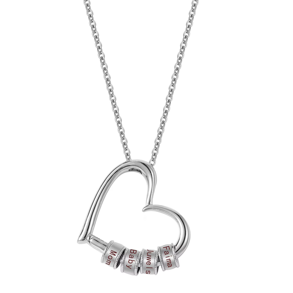 שרשרת כסף עם תליון בצורת לב