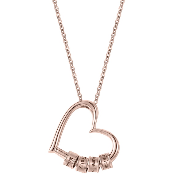שרשרת זהב ורוד עם תליון בצורת לב